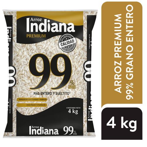 Arroz Indiana 99% grano entero - 4000 g