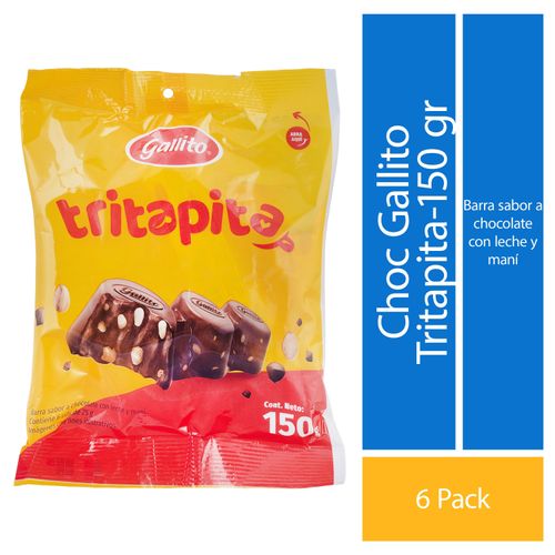 Chocolate Gallito Tritapita, Con Leche Y Maní - 150g