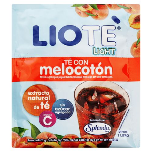 Bebida En Polvo Lioté Light Melocotón Splenda 11 G