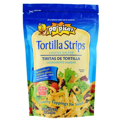 Tortilla P'picar Strips Ligero Sal - 130 g