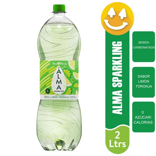 Bebida Carbonatada Dos Pinos Alma Sparkling Sabor Limón Toronja -2Lt