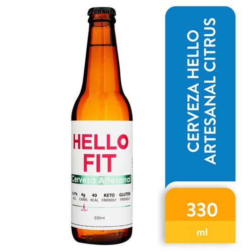 Cerveza Hello Fit artesanal citrus - 350 ml