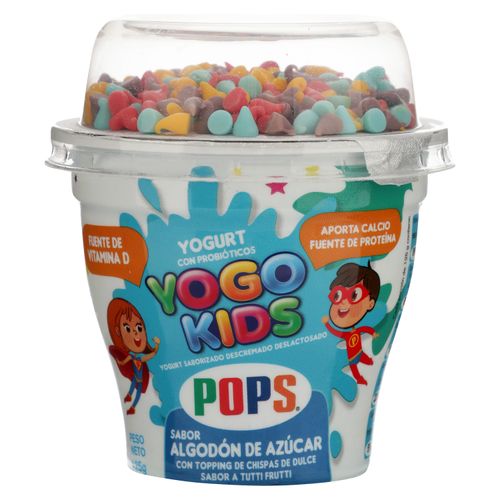 Yogurt Pops Infantil Sabor Algodón De Azúcar -125g