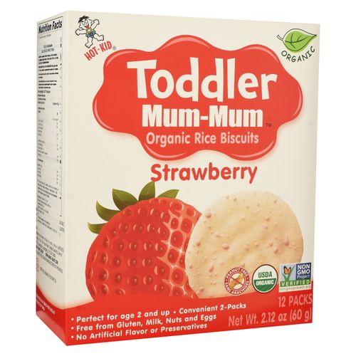 Galleta de arroz Toddler mum mum con sabor fresa - 60 g