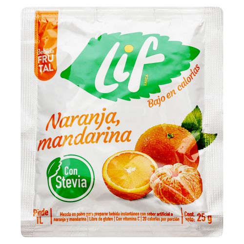 Bebida Lif en polvo sabor naranja mandarina - 25 g