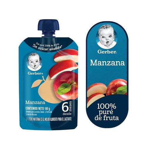 GERBER® Colado Manzana Pouch 100g