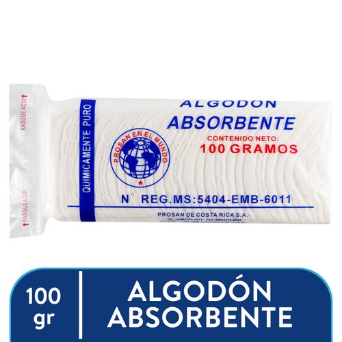 Algodón Prosan absorbentes - 100 g