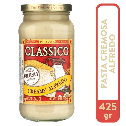 Salsa Alfredo Classico, para pasta, vidrio -680g