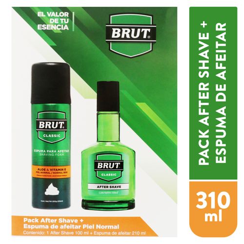 Set Brut espuma para afeitado piel normal + after shave - 310 ml