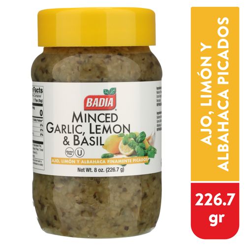 Picado Badia de limón ajo y albahaca libre de gluten en frasco - 226.7 g