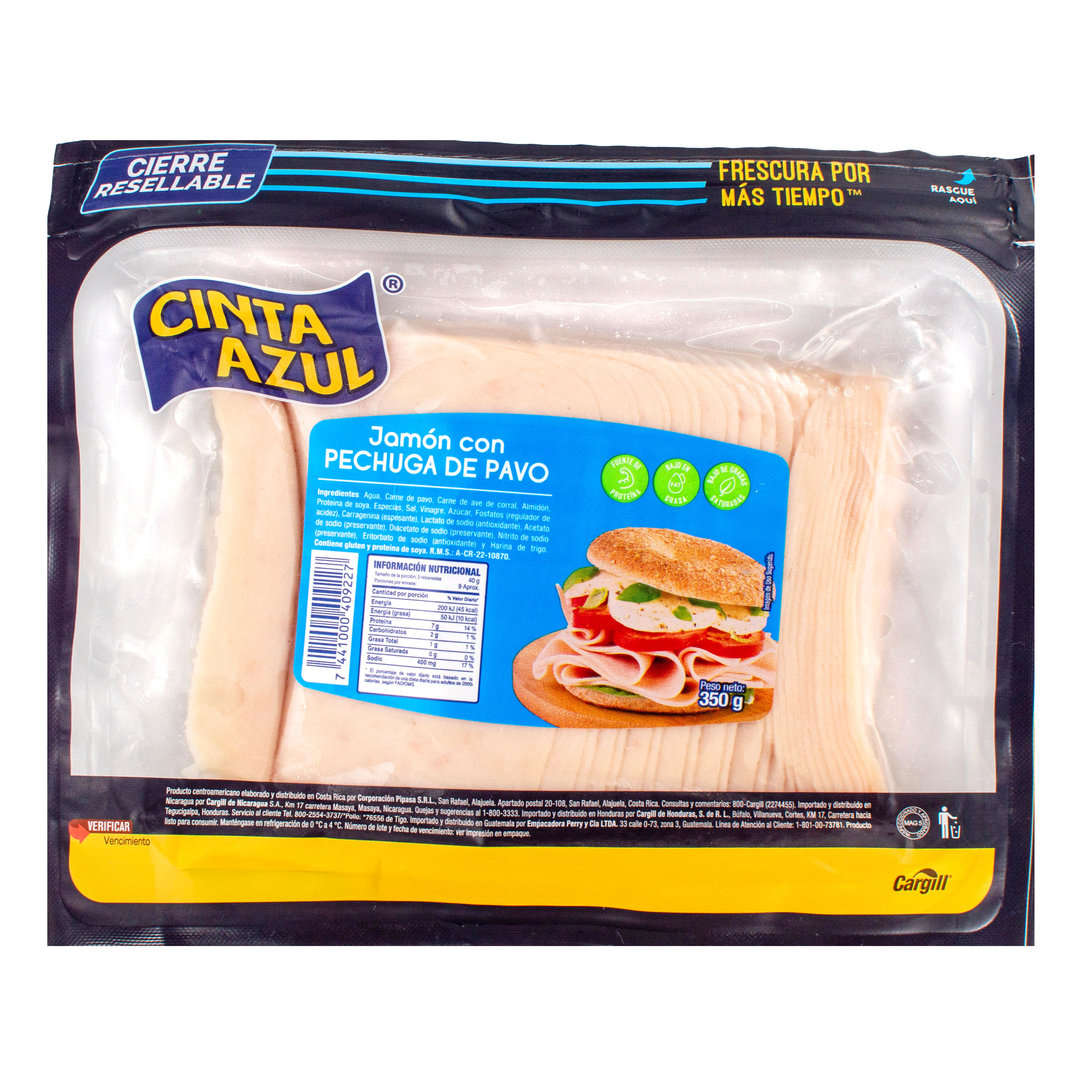 Comprar Jamón Cinta Azul Con Pechuga De Pavo - 350g | Walmart Costa Rica