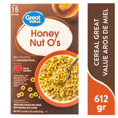 Cereal Great Value, Aros Miel -612g