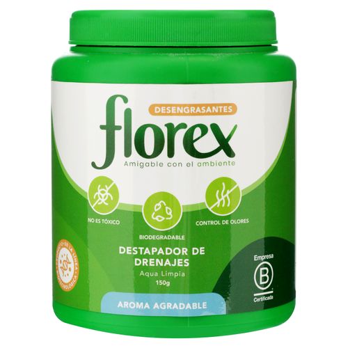 Desatorador Florex de drenajes amigable con el ambiente - 150 g