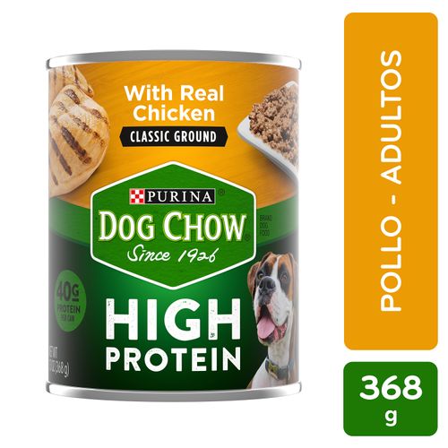 Alimento enlatado Purina Dog Chow para perros adultos con carne de pollo - 40 g