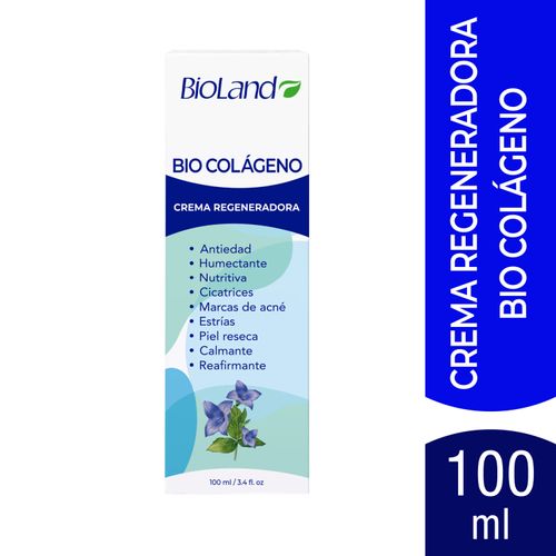 Crema Regeneradora Bioland Con Bio Colágeno - 100ml