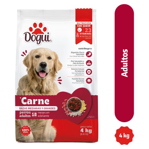 Alimento Dogui Perro Adulto Sabor Carne Y Arroz, 18 Meses En Adelante - 4kg