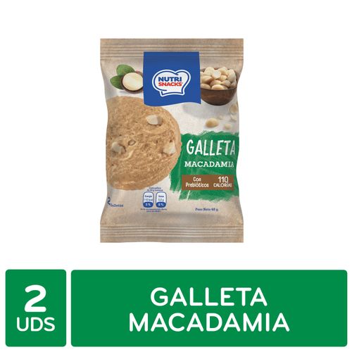 Galletas Nutrisnacks Macadamia, 2Uds - 48g