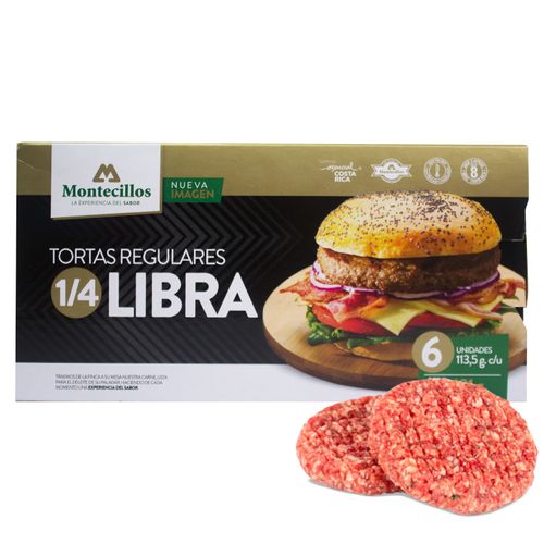 Tortas De Carne Montecillos Cuarto Libra Regulares 6Uds - 681g