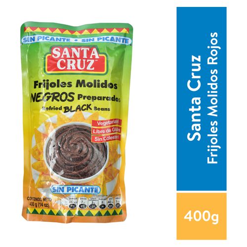 Frijol Santa Cruz molido negro sin picante - 400 g