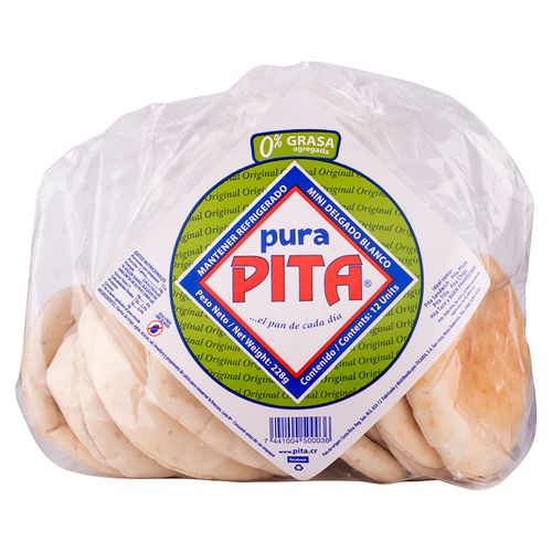 Pan Pita Refrigerado Mini Blanco 12 Unidades - 225Gr