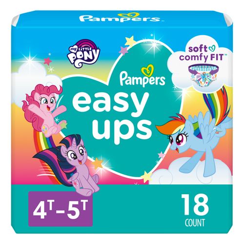 Pañales Pampers Easy Ups Girl T4 T5, 17kg -18uds