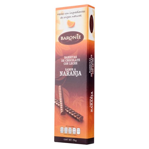 Chocolate en barritas Baronie sabor naranja - 75 g