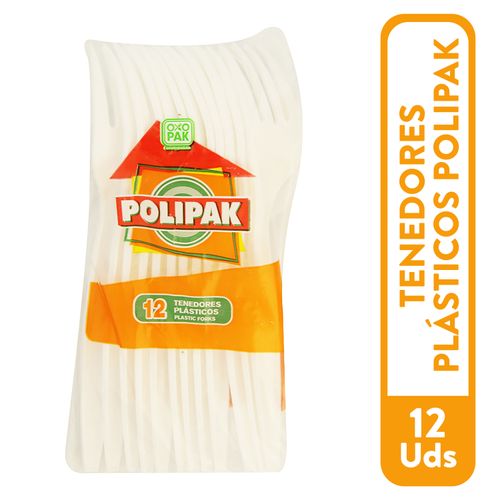 Tenedor Polipak Oxo Bco Desechable 12Ea