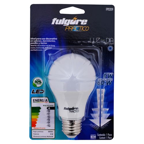 Bombillo Fulgure Practico de Led Luz Dia - 9 Watts