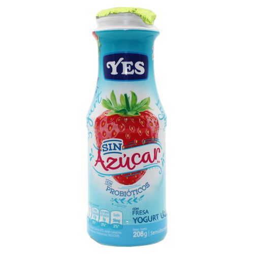 Yogurt Yes Líquido Light Sin Azúcar Fresa - 206gr