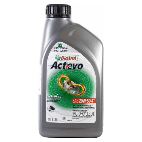 Aceite Castrol para Motos 20W50 4T Sintetico - 1lt