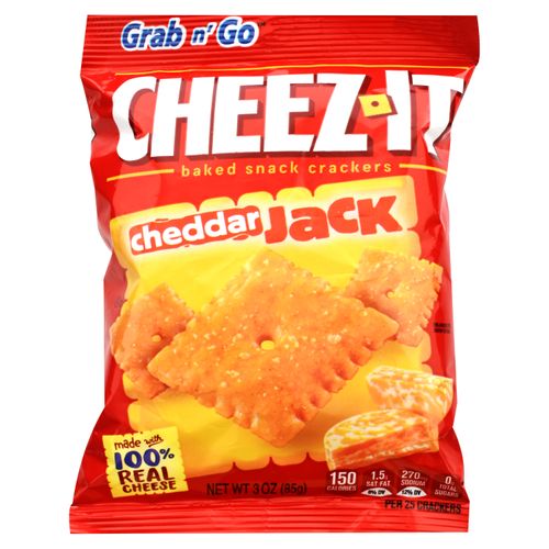 Galletas Kellogg's® Cheez-It® Sabor a Queso Cheddar Jack -Hechas con Queso Real -1 Bolsa de 85g