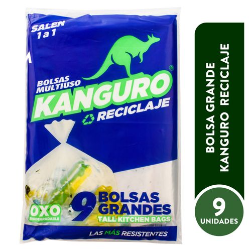 Bolsa Kanguro Grande Reciclada Transparente 9U