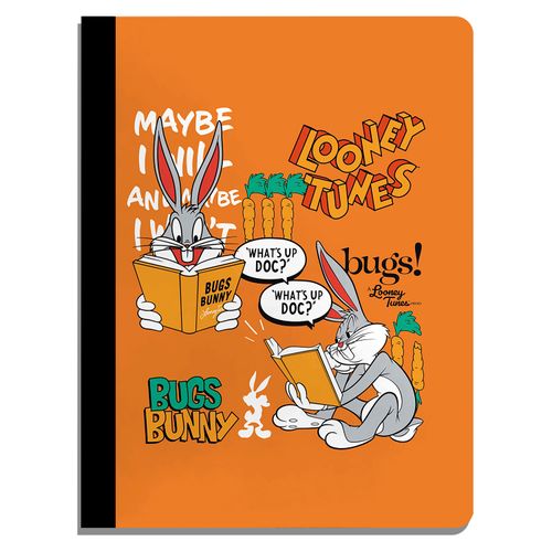 Cuaderno Bugs Bunny Cosido Pasta Rayas - 100 Hojas
