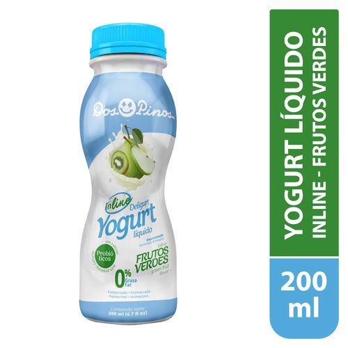 Yogurt Líquido Dos Pinos, Inline Frutos Verdes -200ml