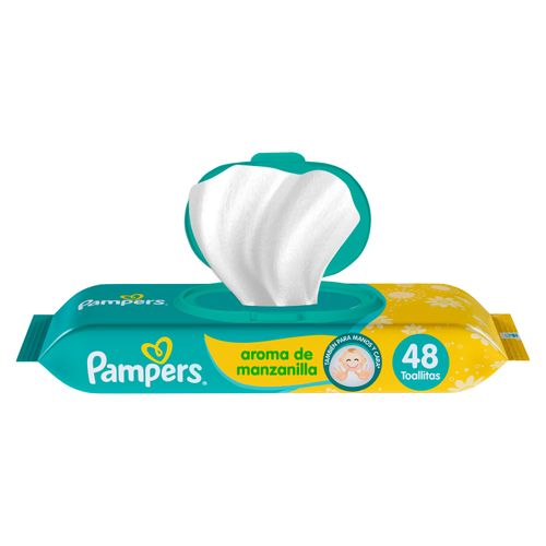 Toallitas Húmedas Pampers, Aroma de Manzanilla -48 Uds