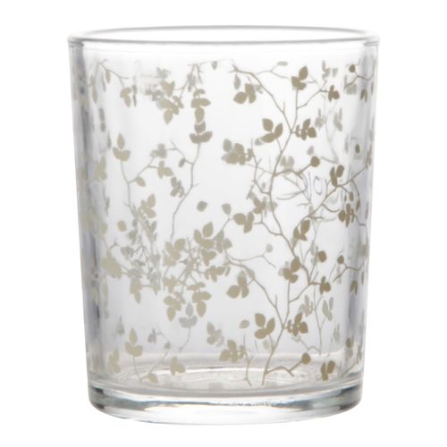 Vaso de vidrio Mainstays, diseño floral -210ml