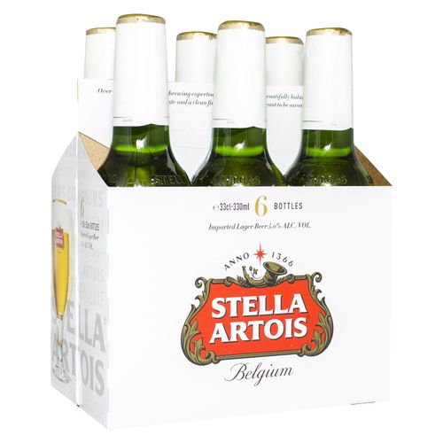 Cerveza Stella Artois botella 6 pack - 1980 ml