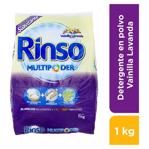 Detergente en polvo Rinso multipoder lavanda y vainilla - 1 kg