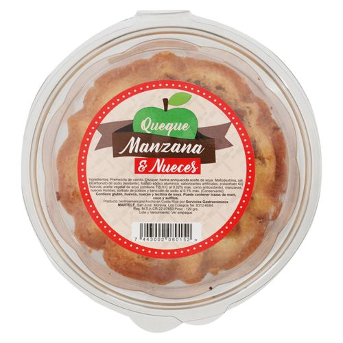 Queque Martelé de manzana y nueces - 120 g