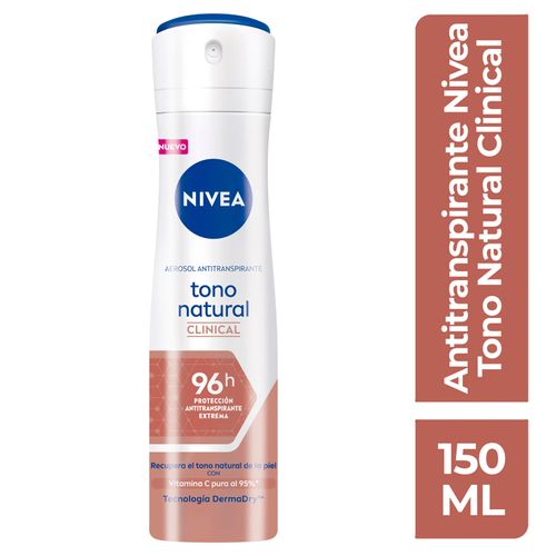 Desodorante Nivea Aclarante Clinical Tono Natural Spray - 150ml