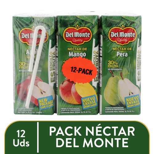 12 Pack Nectar Del Monte Surtido - 200ml