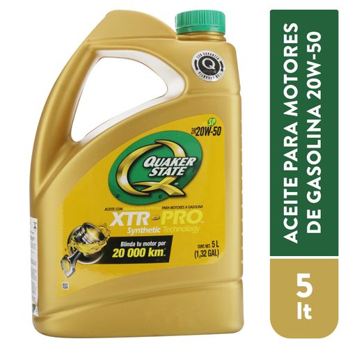 Aceite lubricante para vehículos Quakerstate para motor disel y gasolina 5w/40w - 5 L