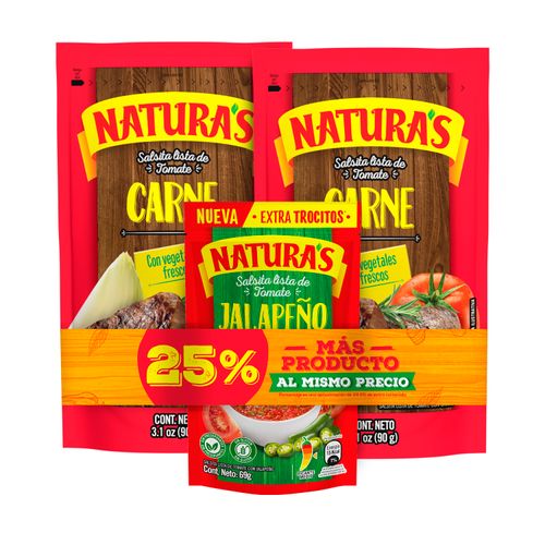 Salsa Tomate Naturas Carne 2 Pack - 249g