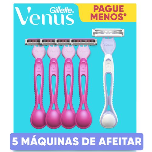 Afeitadora Gillette Venus Suave Con 3 Hojas Y Banda Lubricante Con Aloe - 1Uds