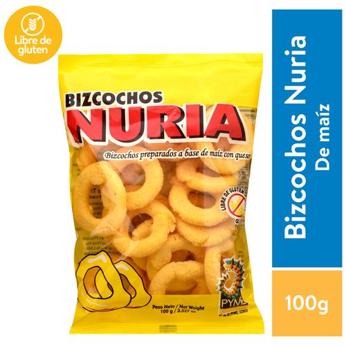 Bizcocho Nuria De Maíz Con Queso - 100g