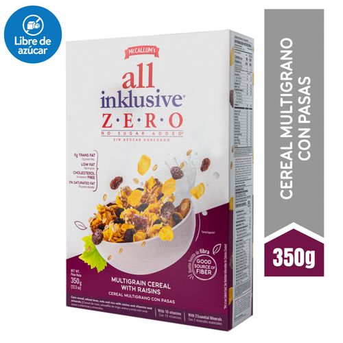 Cereal Multigrano Mc Callums All Inklusive, pasas -350 g