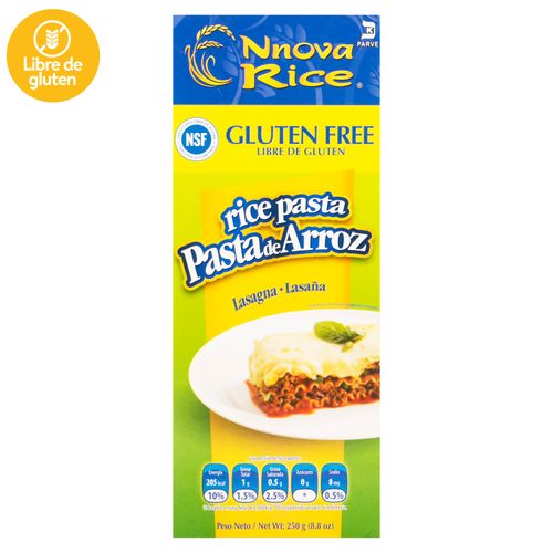 Pasta de arroz Nnova Rice tipo lasaña - 250 g