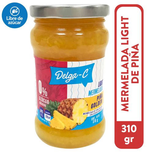 Mermelada Delga-C, Piña Sin Azúcar - 310g