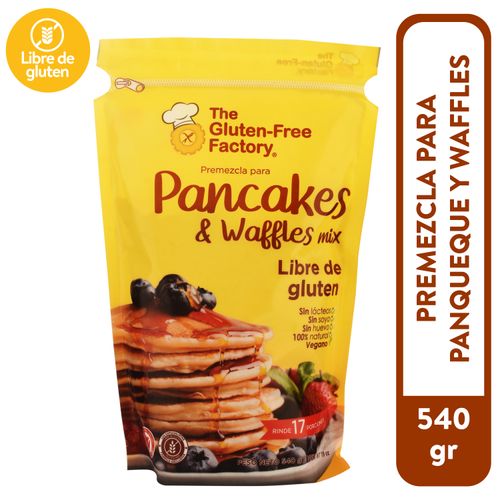 Premezcla The Gluten Free Factory para pancake libre gluten - 540 g