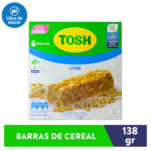 Barra Tosh Pozuelo, De Cereal Lyne Sin Azúcar Adicionada - 138g